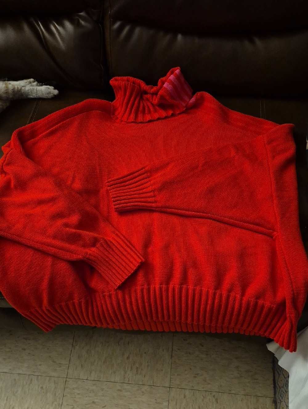 Adidas Ivy Park Bright Red Turtleneck Sweater - Picture 2 of 4